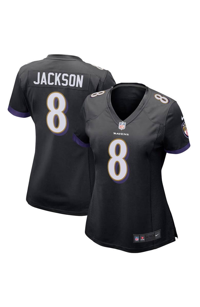 Nike Women's Nike Lamar Jackson Black Baltimore Ravens Game Jersey, Main, color, 