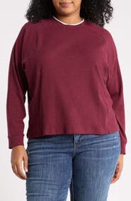Wit & Wisdom Raglan Sleeve Rib Top