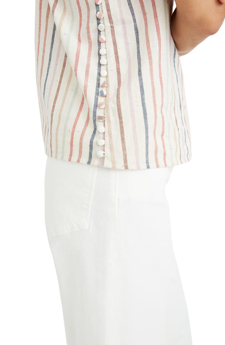 Madewell Flecked Rainbow Stripe Side Button Camisole, Alternate, color, 