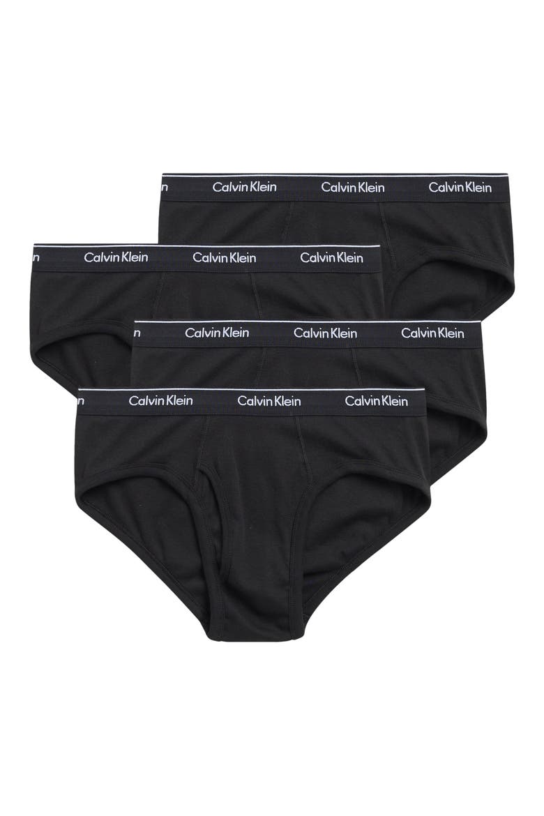 Low Rise Hip Briefs - Pack of 4, Main, color, BLACK