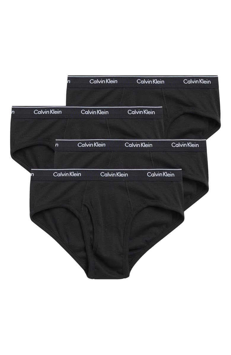 Calvin Klein Low Rise Hip Briefs - Pack of 4, Main, color, Black