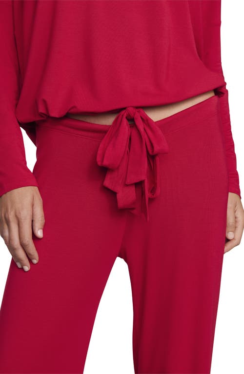 Eberjey Gisele Jersey Knit Slouchy Pajamas In Red