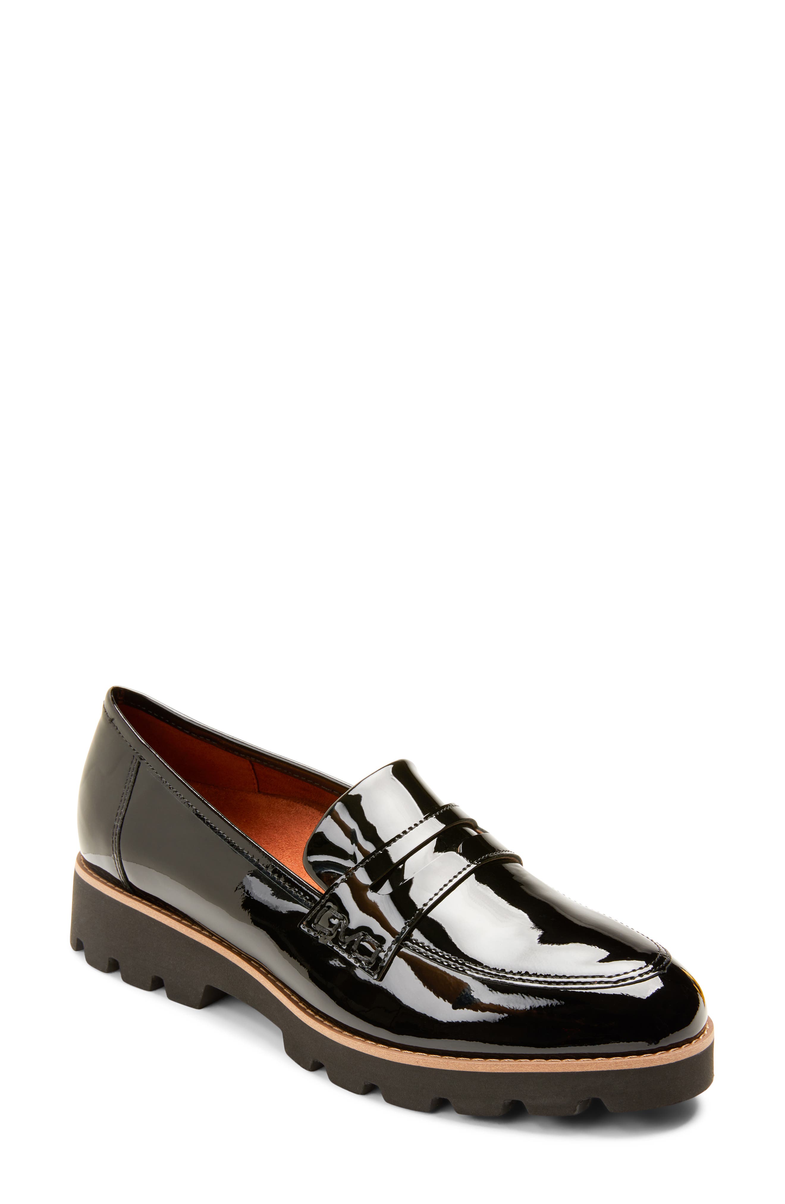 Cheryl Lug Sole Loafer, Main, color, BLACK