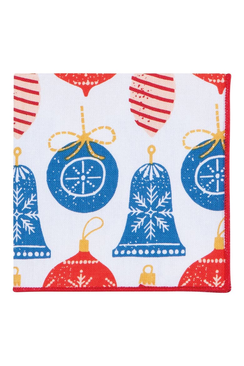 Christmas Charms Set of 4 Cocktail Napkins, Alternate, color, CHRISTMAS CHARMS