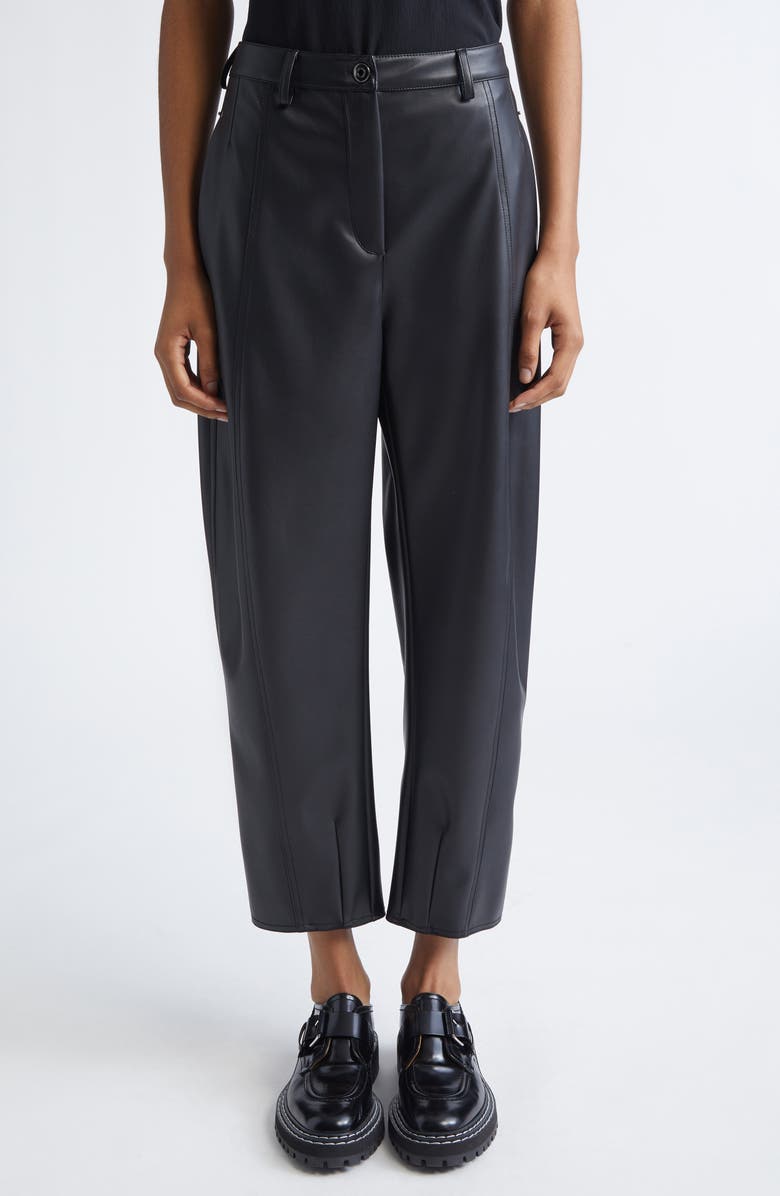 MM by Max Mara Anselmo Faux Leather Pants, Main, color, Black