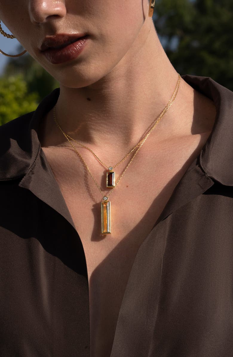 Bony Levy Green Amethyst & Diamond Pendant Necklace, Alternate, color,