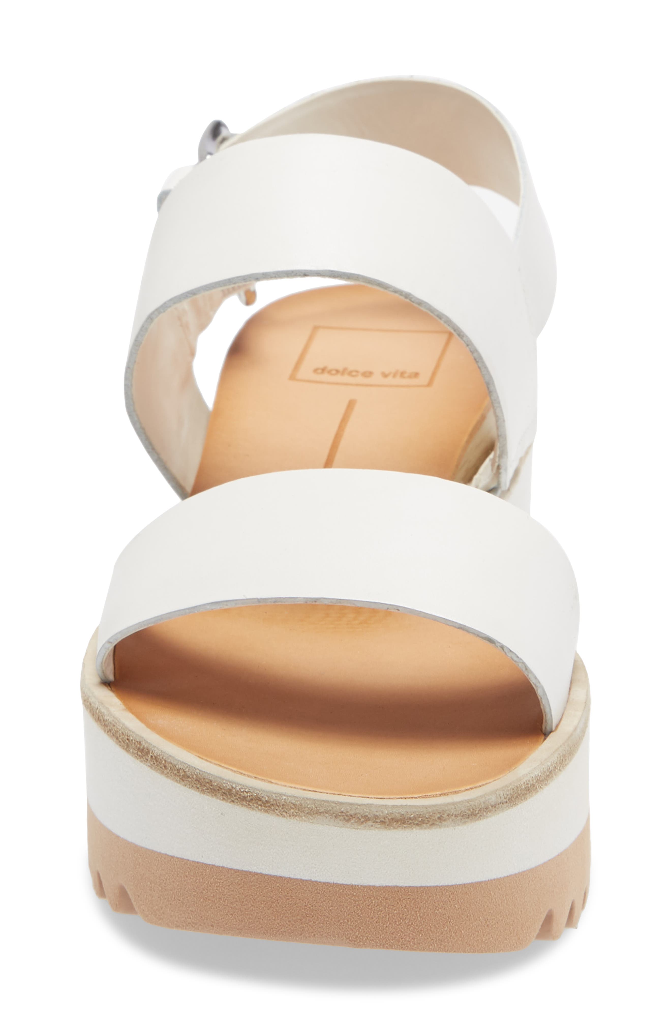 Moxie Platform Wedge Sandal, Alternate, color, WHITE