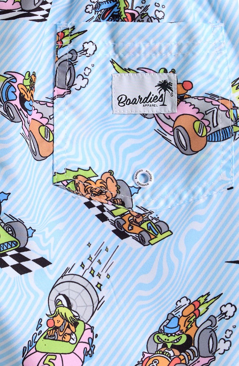 Boardies Kids' Wacky Tracks Swim Trunks, Alternate, color, Blue