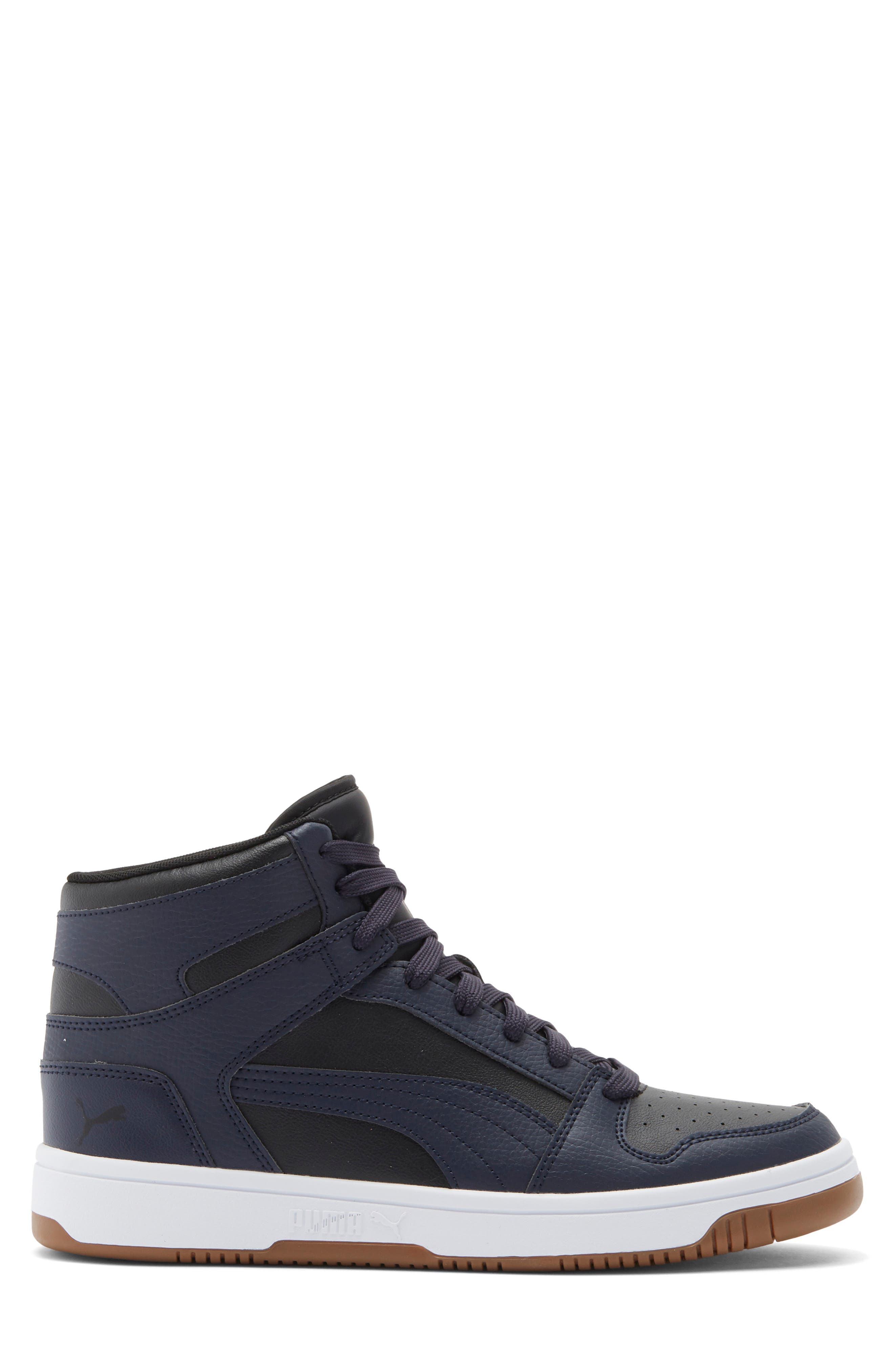 PUMA Rebound Layup High Top Sneaker, Alternate, color, Puma Black/ New Navy/ White