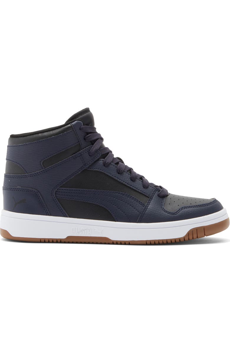 PUMA Rebound Layup High Top Sneaker, Alternate, color, Puma Black/ New Navy/ White