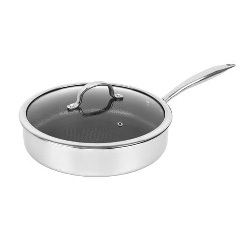 11 inch NonStick SS Deep Saute Pan w/ Glass Lid