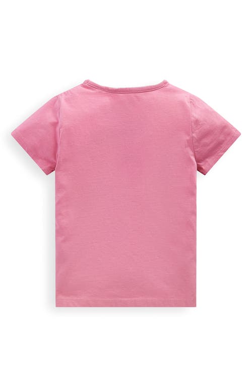 Mini Boden Kids' Cats Appliqué Shirt In Pink