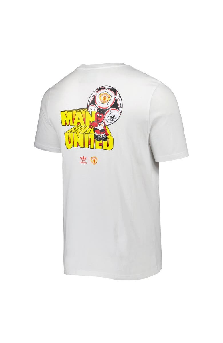 adidas Originals Men's adidas White Manchester United Retro T-Shirt, Alternate, color,