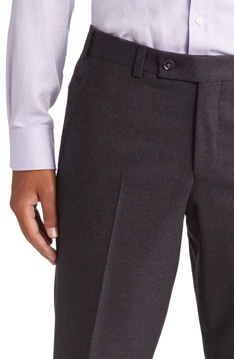 Ted Baker London Men's Jerome Trim Fit Microcheck Wool Pants, Alternate, color,