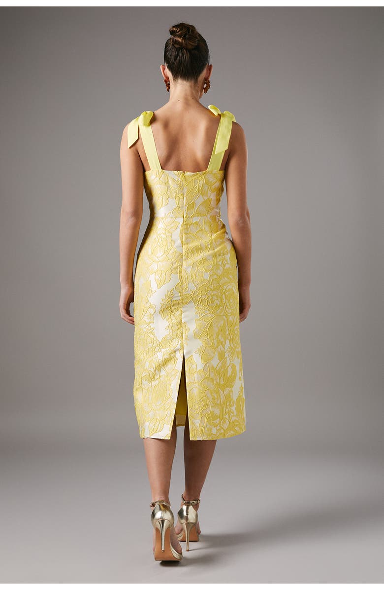Coast Jacquard Pencil Midi Dress, Alternate, color, Yellow