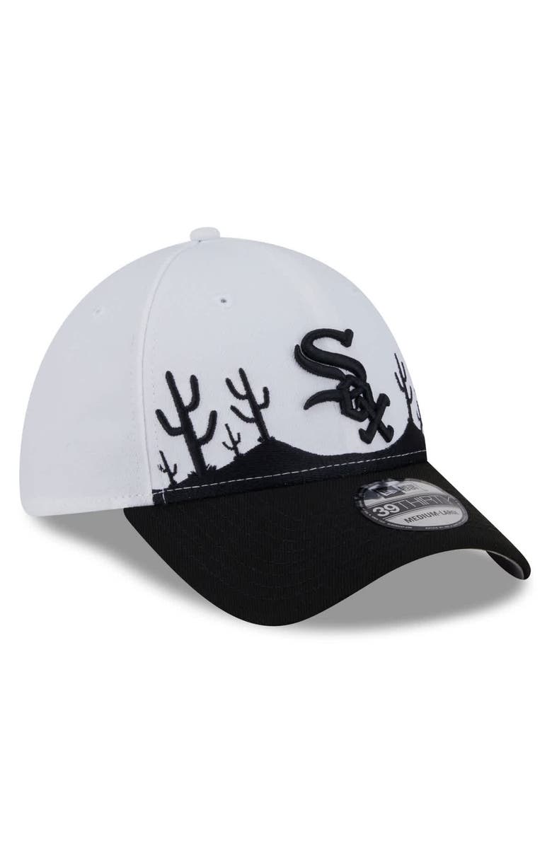 New Era Men's New Era  White/Black Chicago White Sox 2025 Spring Training Landscape 39THIRTY Flex Hat, Alternate, color, 