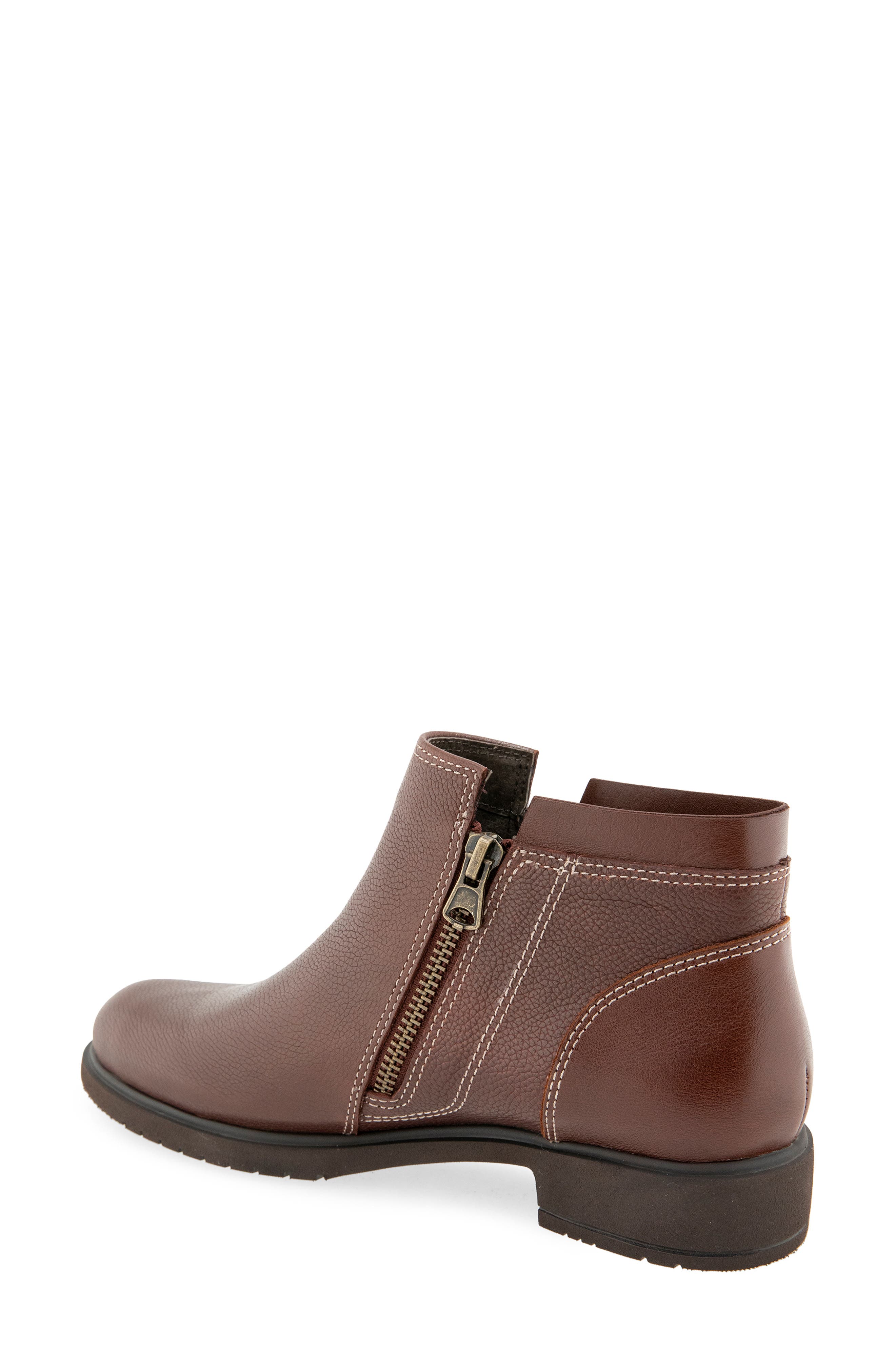 Paige Bootie, Alternate, color, DARK BROWN LEATHER