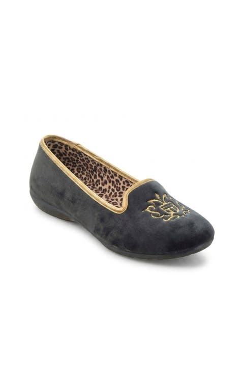 Royal Embroidered Suede Slipper