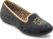 Menina Step Royal Embroidered Suede Slipper