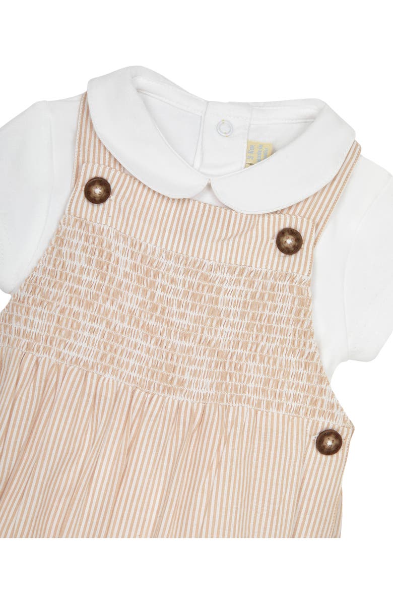 JOJO MAMAN BEBE Stripe Bodysuit & Overalls Set, Alternate, color,