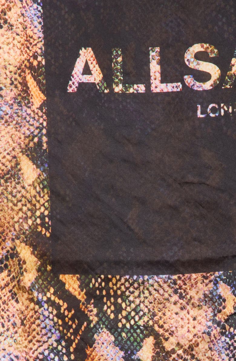 AllSaints Tahoe Square Silk Scarf, Alternate, color,