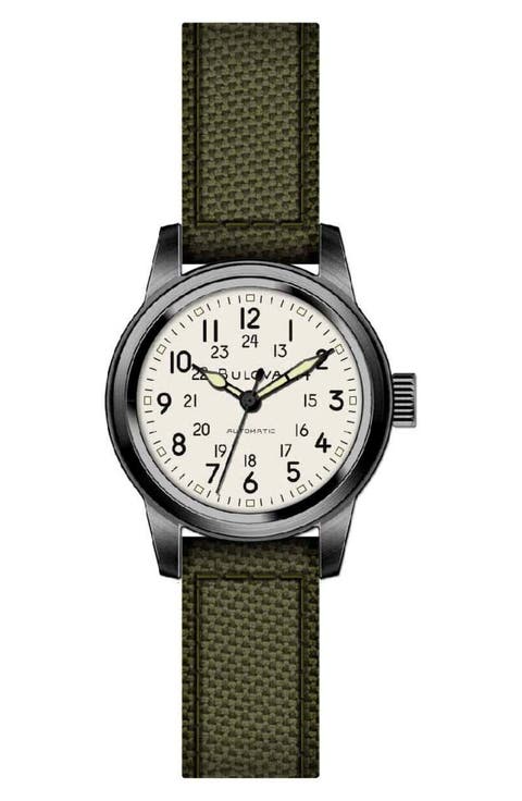 Hack Automatic Nylon Strap Watch, 38mm x 13.5mm