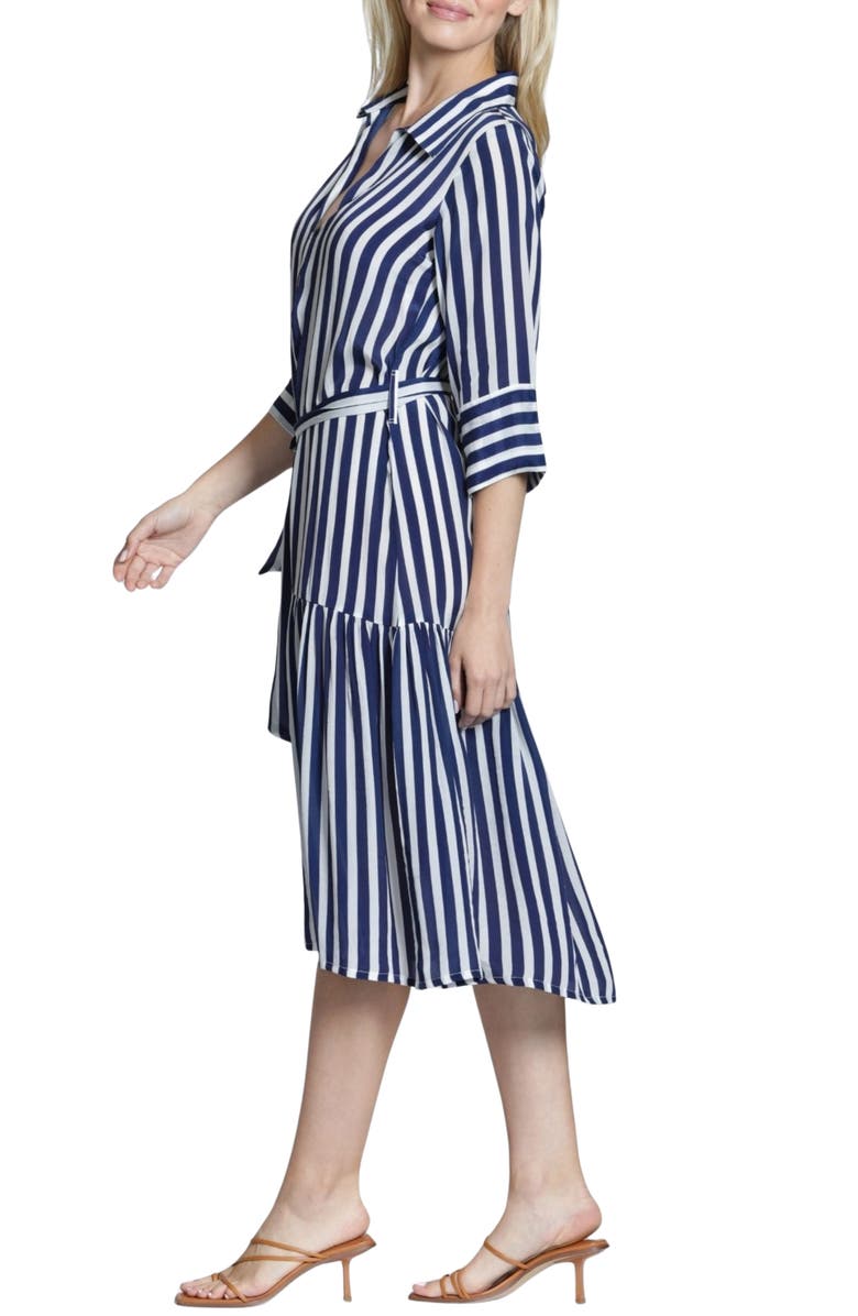 APNY Stripe Shirtdress, Alternate, color, Navy