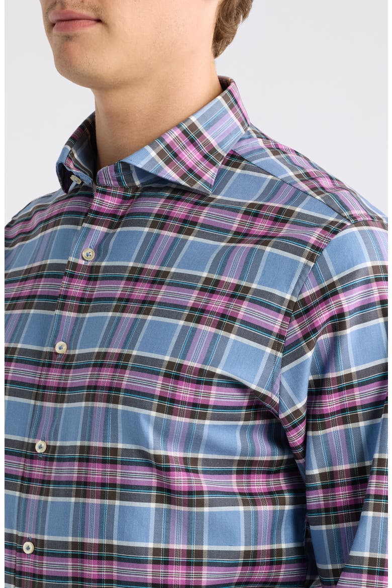 Angeles Plaid Button-Up Shirt, Alternate, color, RIPPLE