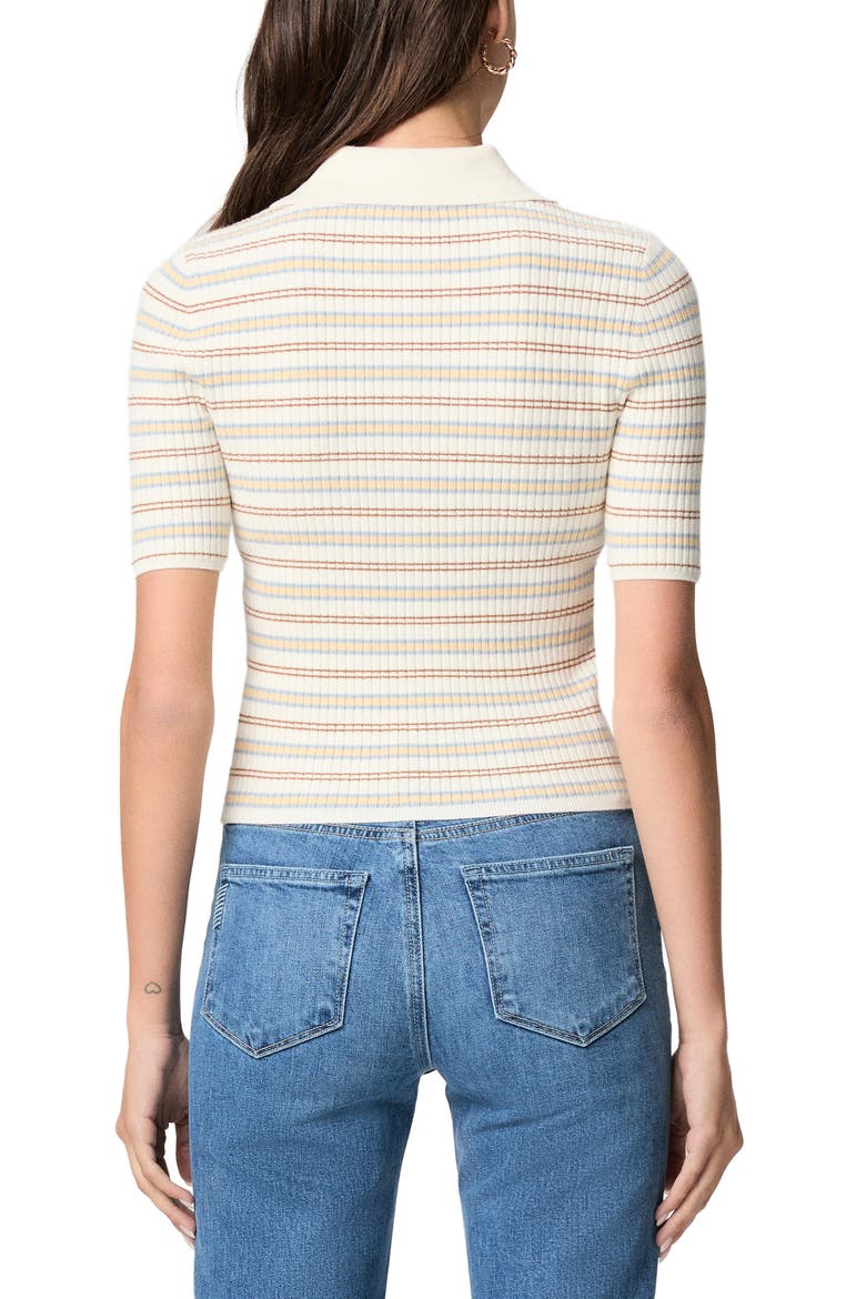 Summit Stripe Organic Cotton Blend Top, Alternate, color, WHITE MULTI