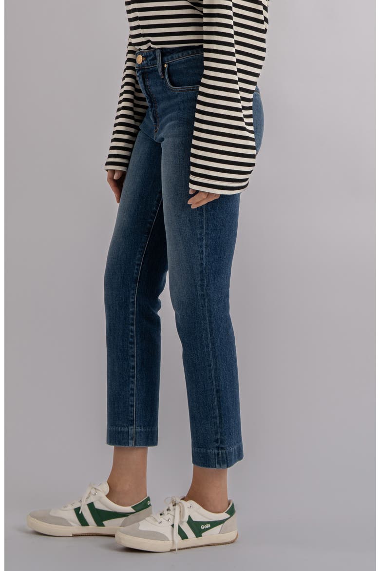 Reese Crop Slim Straight Leg Jeans, Alternate, color, MEDIUM BLUE