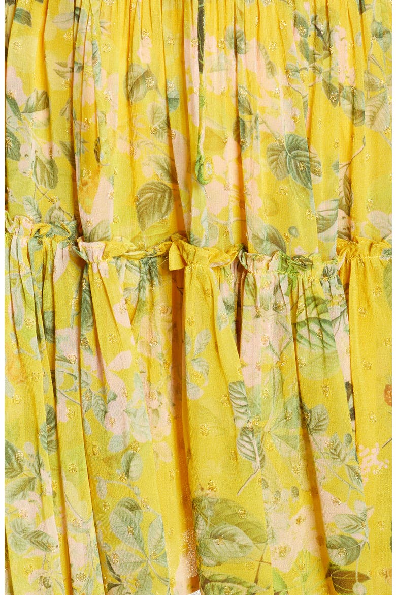 Print Off the Shoulder Cover-Up Dress, Alternate, color, YELLOW
