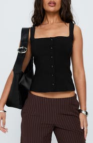 Princess Polly Zamie Square Neck Sleeveless Top