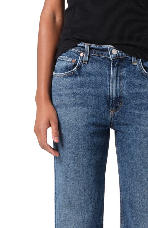 Agolde Womens Enroll Harper Straight-leg Stretch-denim Jeans In Blue