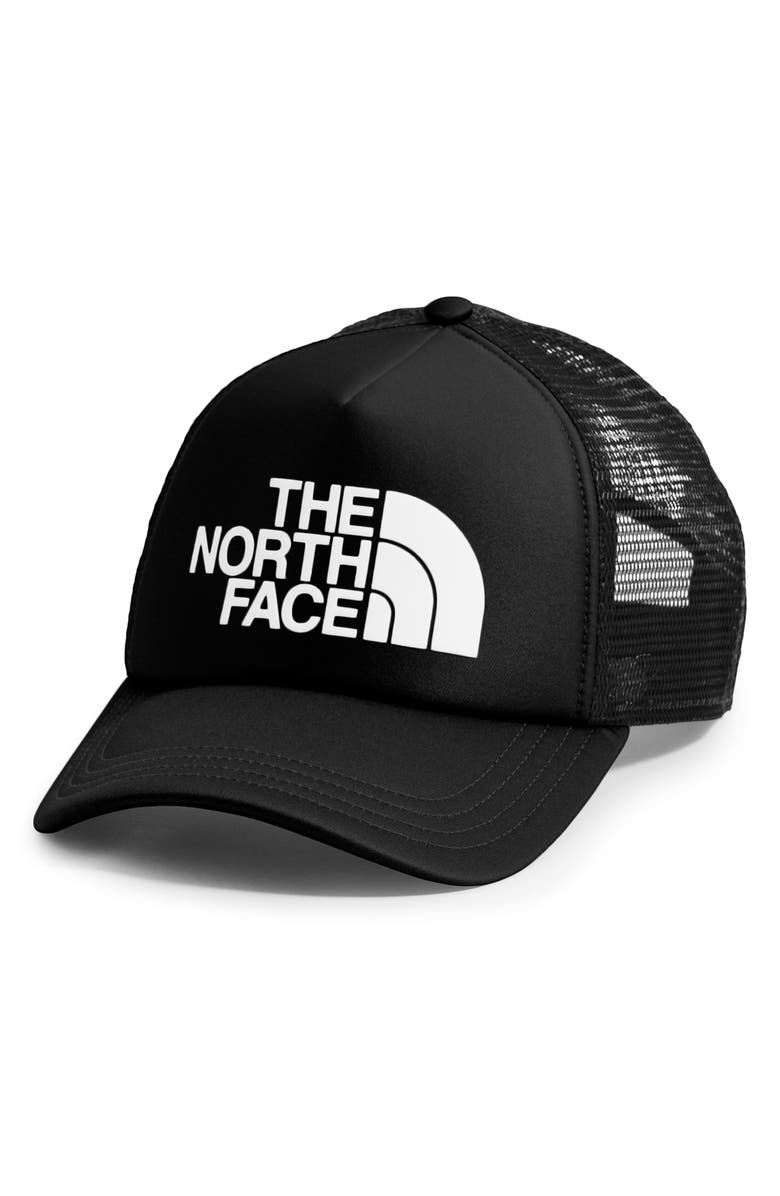 The North Face Logo Trucker Hat, Main, color, 