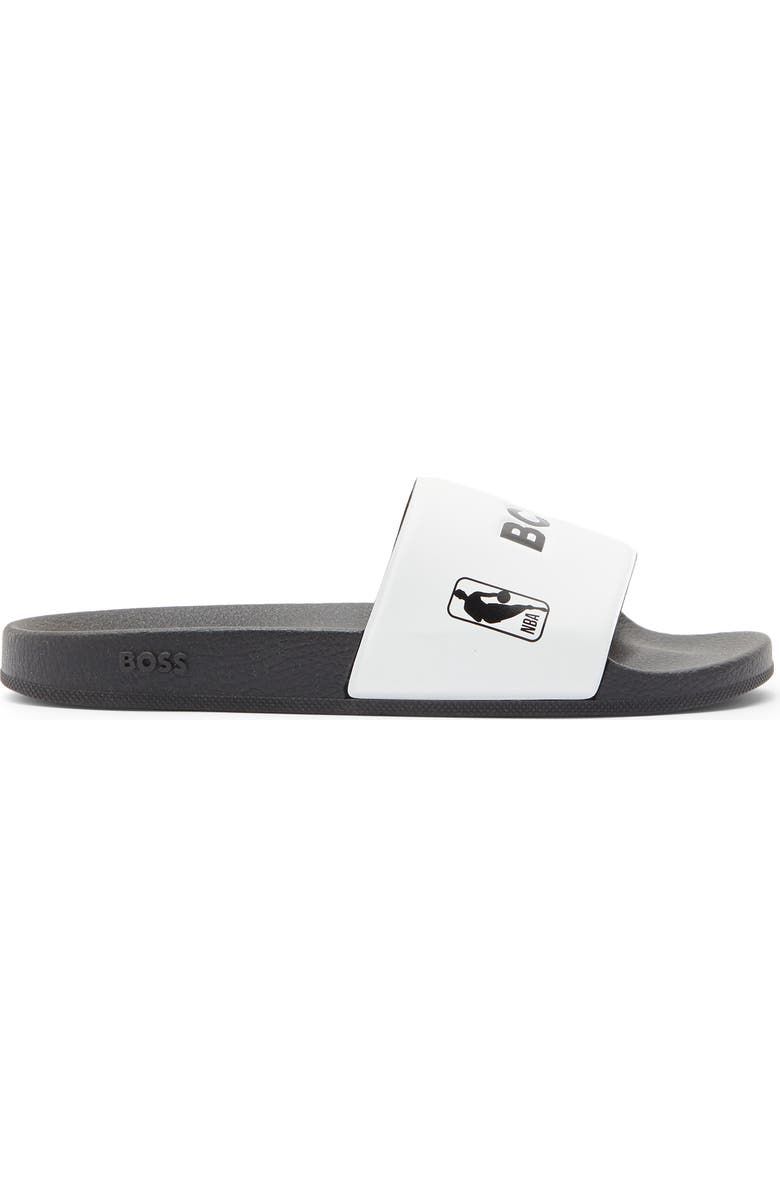 BOSS x NBA Bay It Slide Sandal, Alternate, color, Black