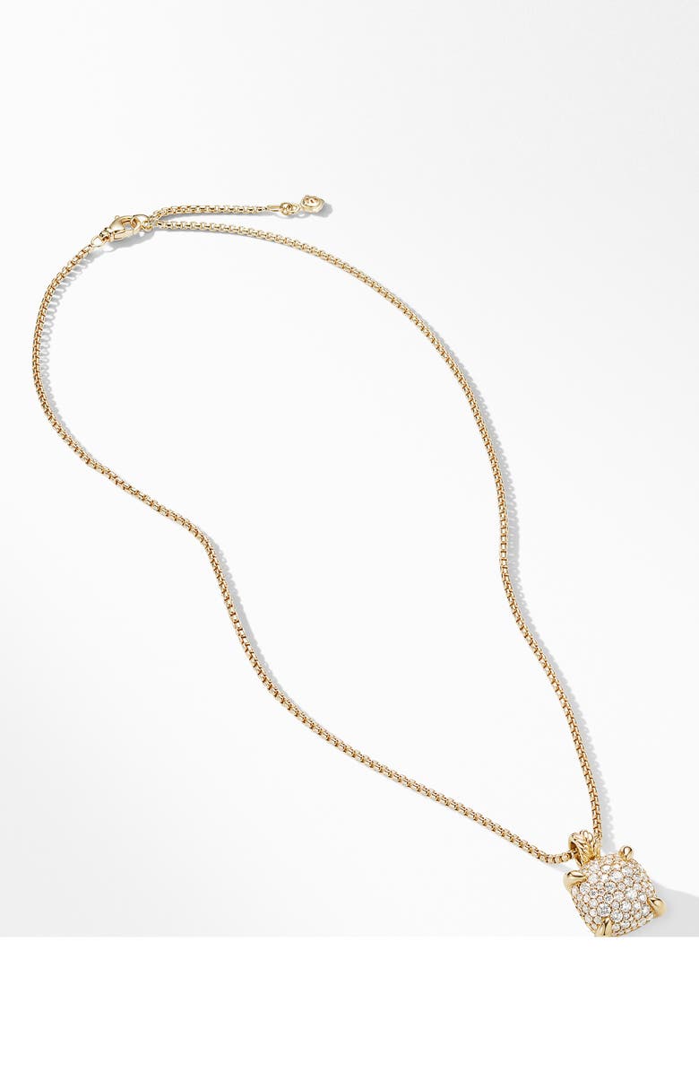 David Yurman Chatelaine<sup>®</sup> 18k Yellow Gold Pendant Necklace with Diamonds, Alternate, color,