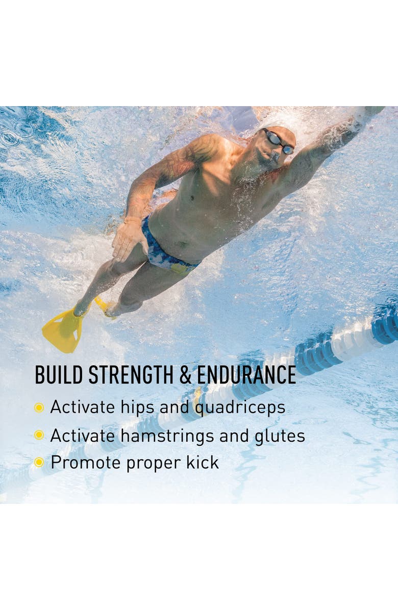 FINIS Edge Swim Fins Silicone Training Fins Build Leg Strength Endurance, Alternate, color, Yellow
