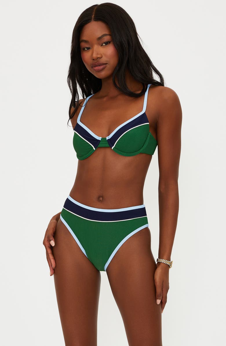 Beach Riot Delia Colorblock Bikini Bottoms, Alternate, color, Ivy Colorblock