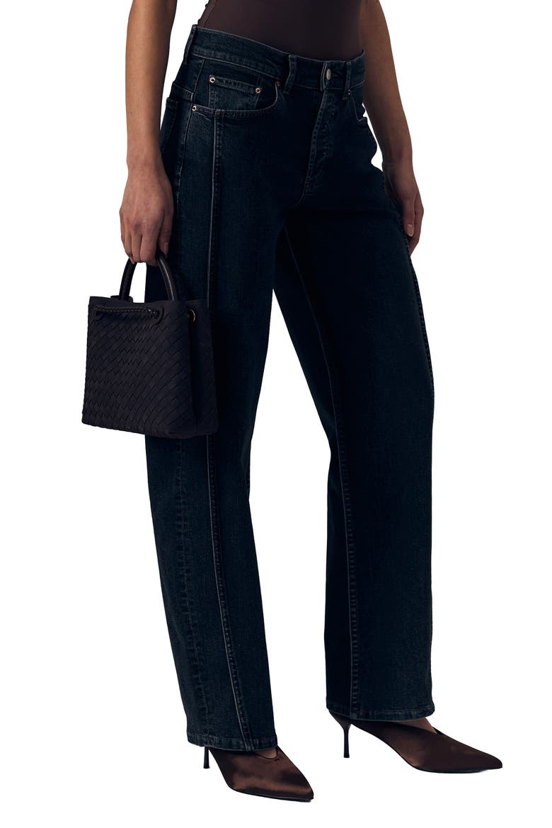 Nomad Tuck Straight Leg Jeans, Alternate, color, FADE TO BLACK