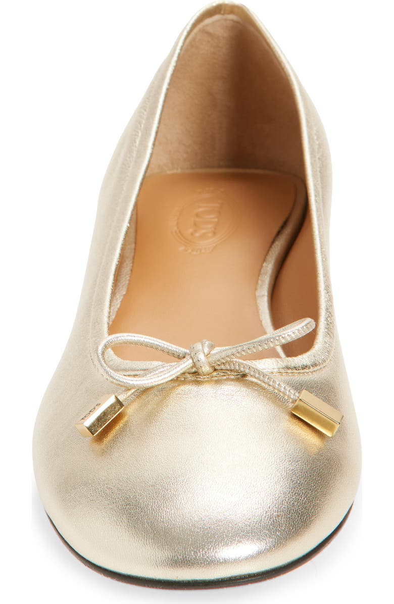 Tod's Ballerina Flat, Alternate, color, Bianco Lana