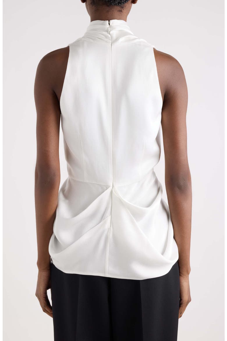 Draped Sleeveless Silk Top, Alternate, color, OFF WHITE