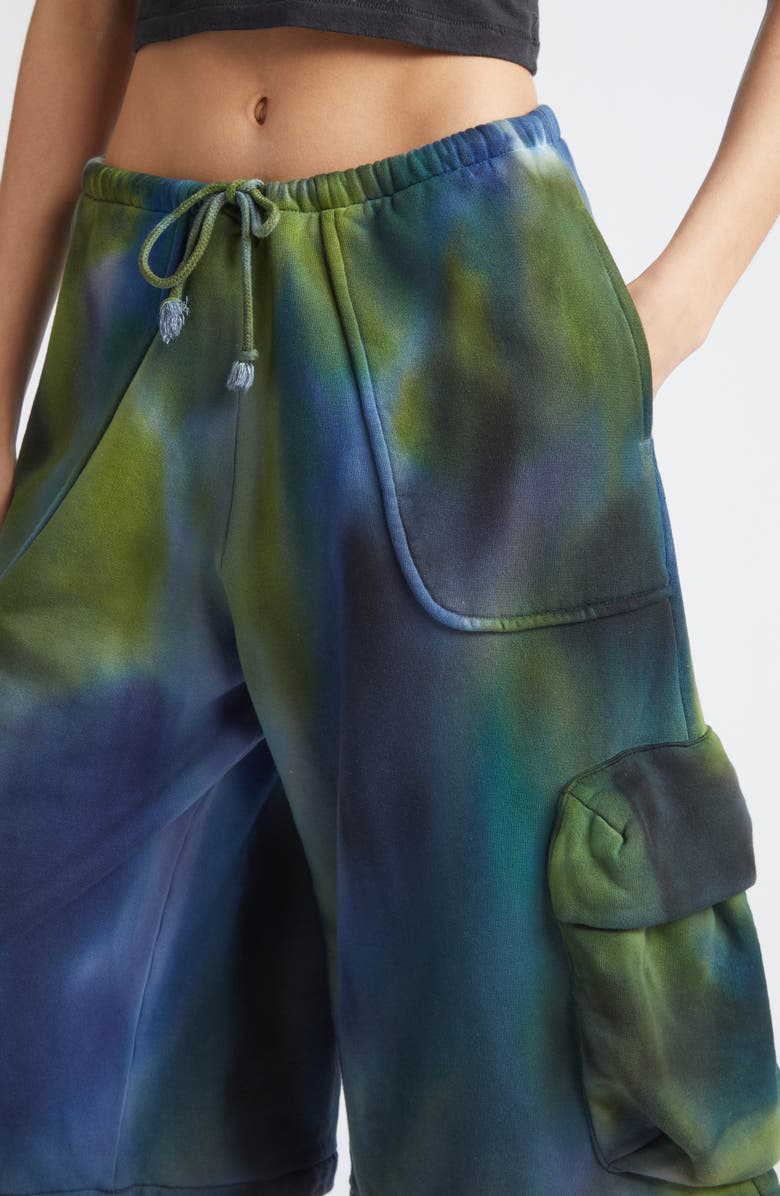 Collina Strada Charcoal Cargo Sweat Shorts, Alternate, color, Aurora