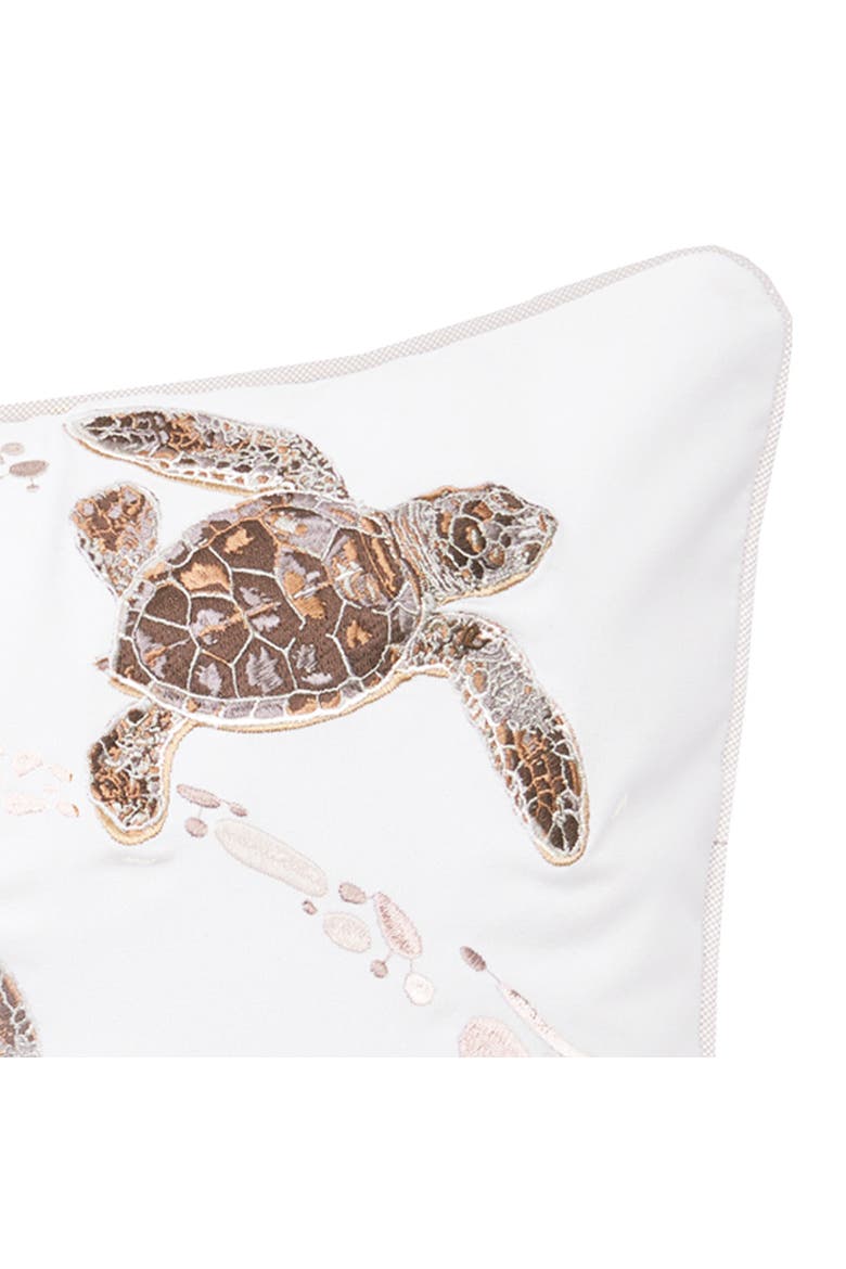 Baby Turtle Neutrals Lumbar Pillow, Alternate, color, Blue