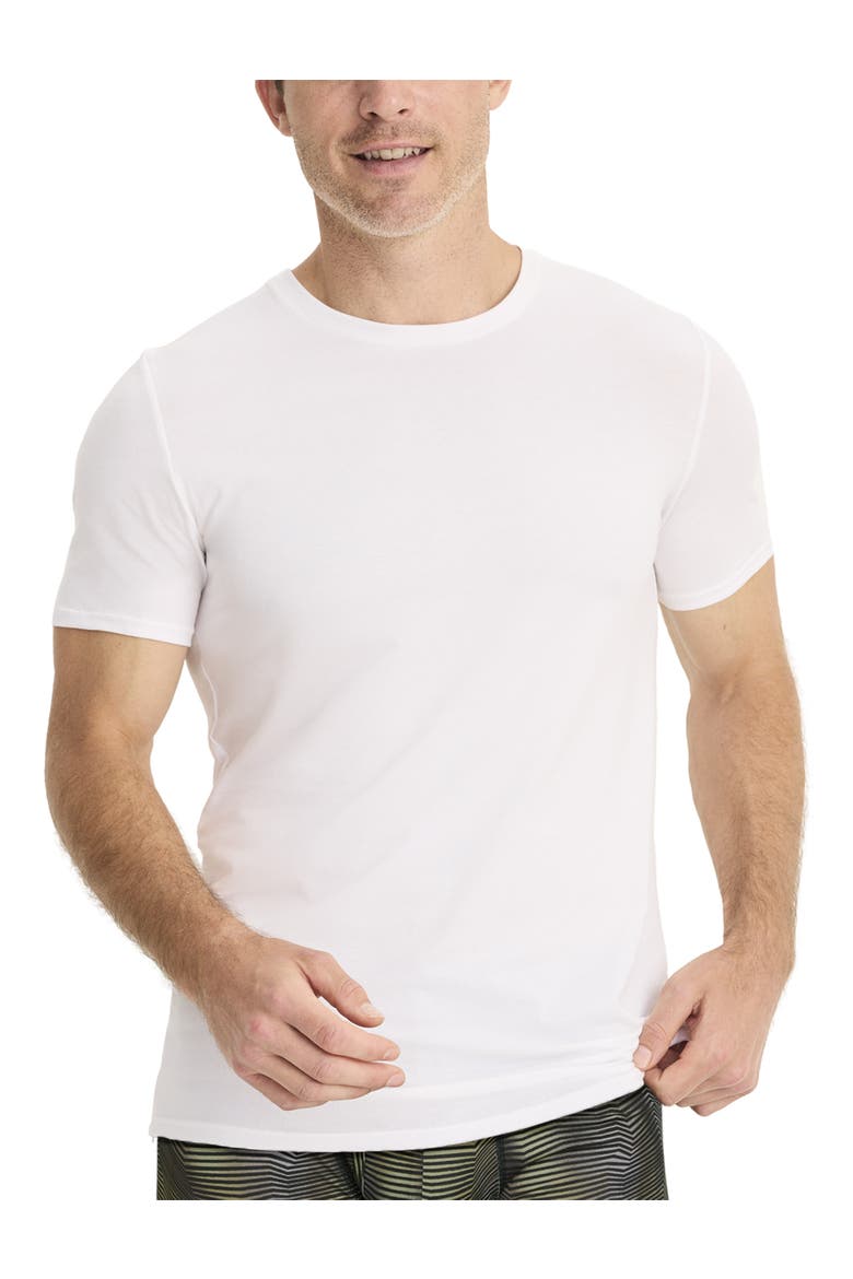 Big & Tall 2-pk Performance Stretch Crewneck T-Shirts, Main, color, WHITE