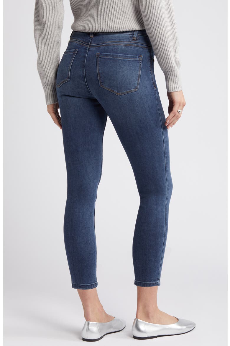 Luxe Touch High Waist Skinny Ankle Jeans, Alternate, color, BLUE