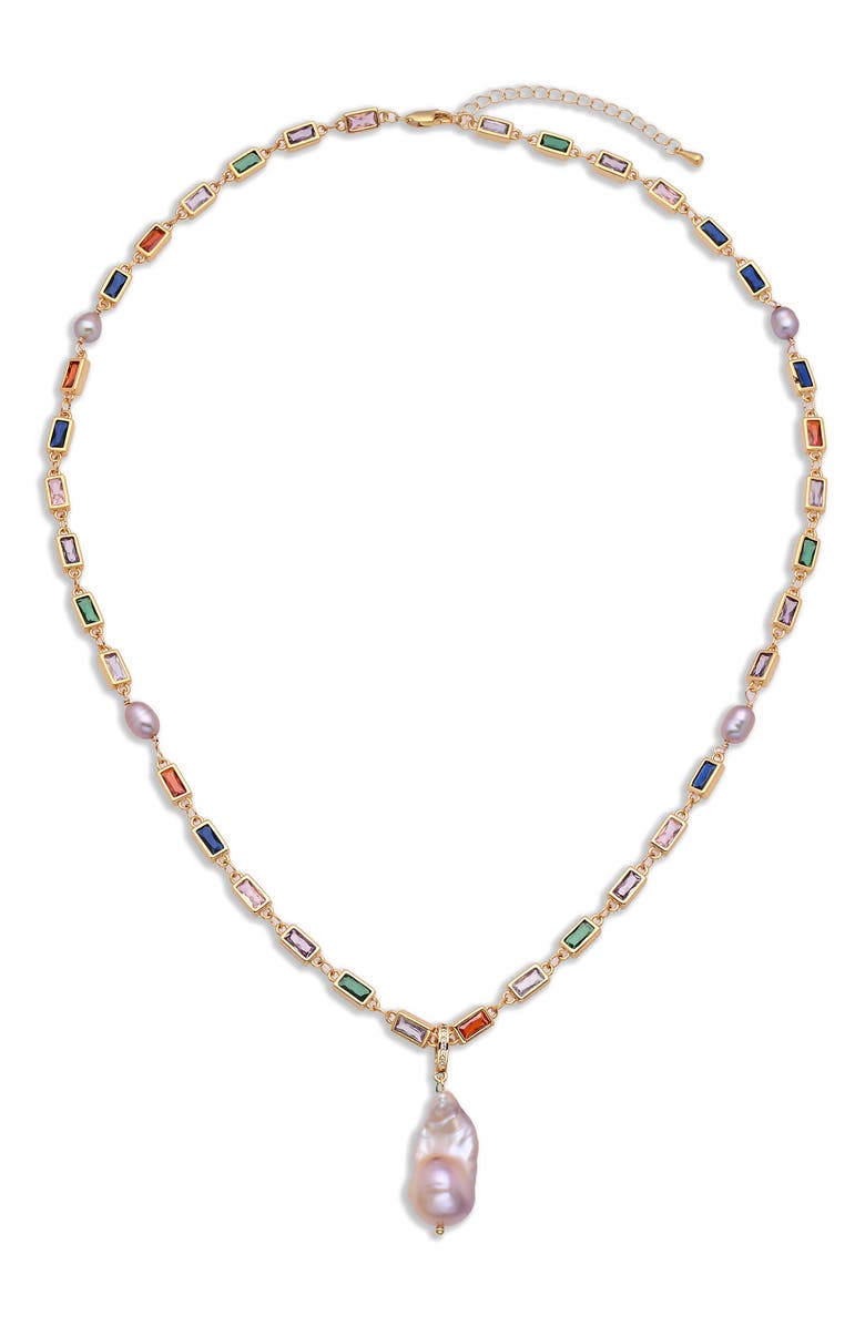 EYE CANDY LOS ANGELES Megan Pendant Necklace, Alternate, color, Gold