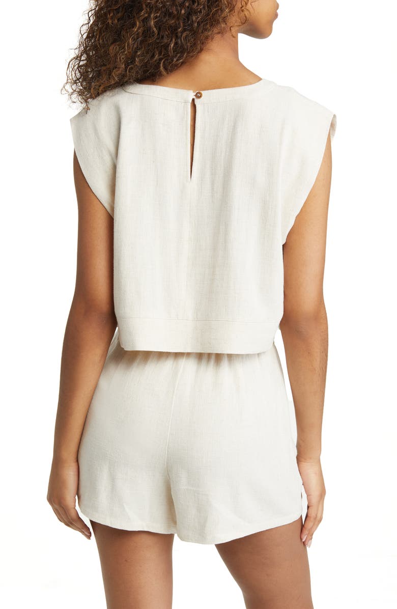 BP. Muscle Crop Woven Top, Alternate, color, 