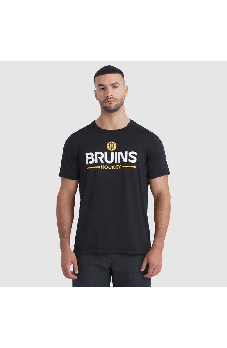 FANATICS Men's Fanatics Black Boston Bruins Authentic Pro Rink Tech T-Shirt, Main, color, Black