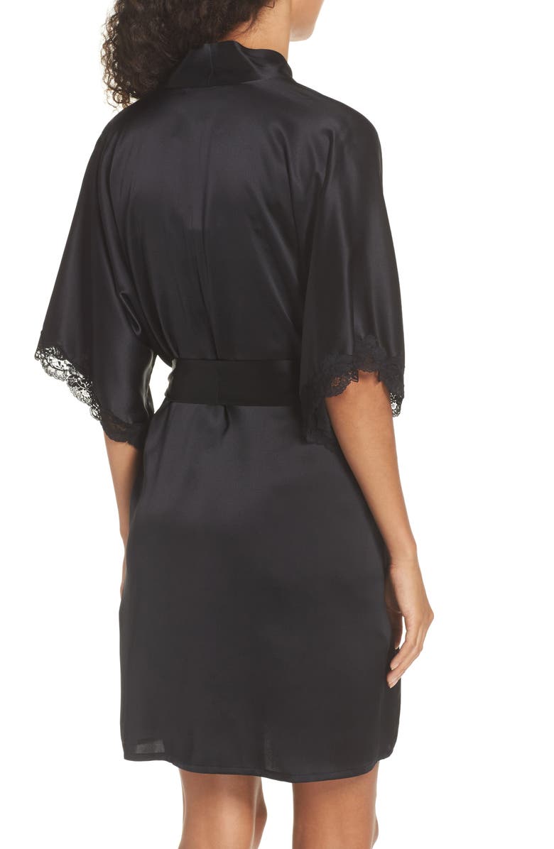 Christine Lingerie Christine Boudoir Silk Robe, Alternate, color, 