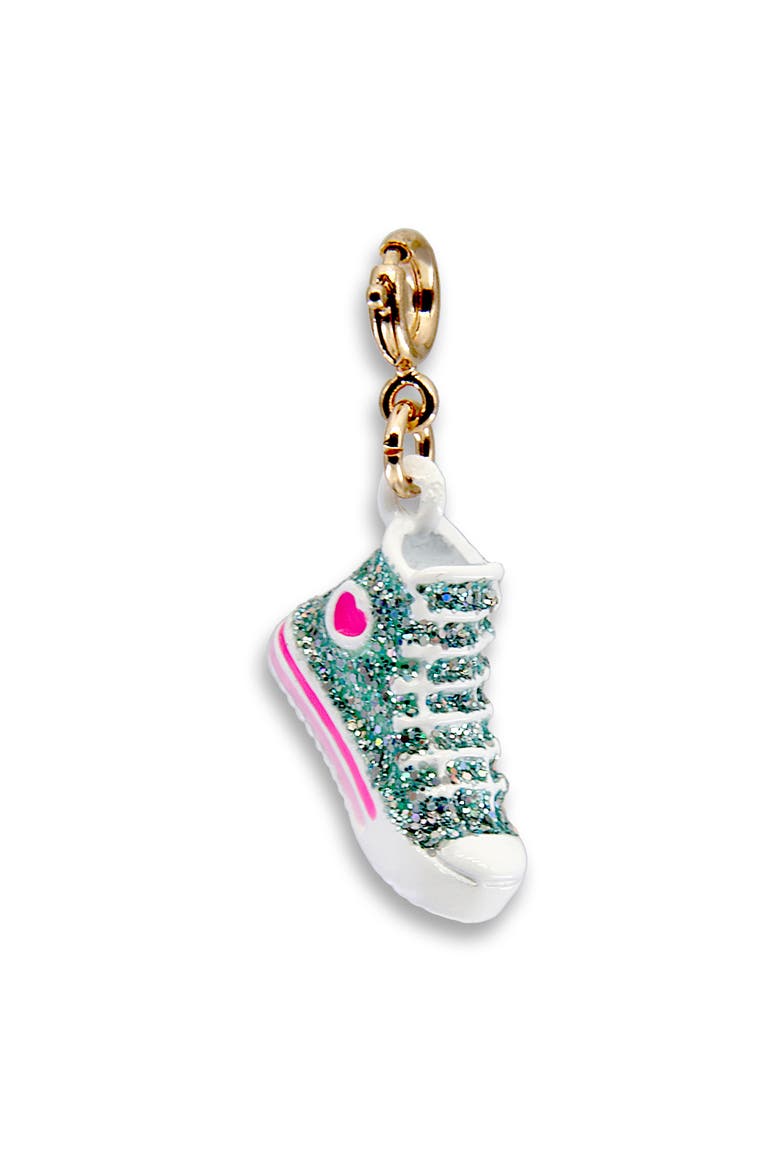 Kids' Glitter Sneaker Charm, Main, color, BLUE